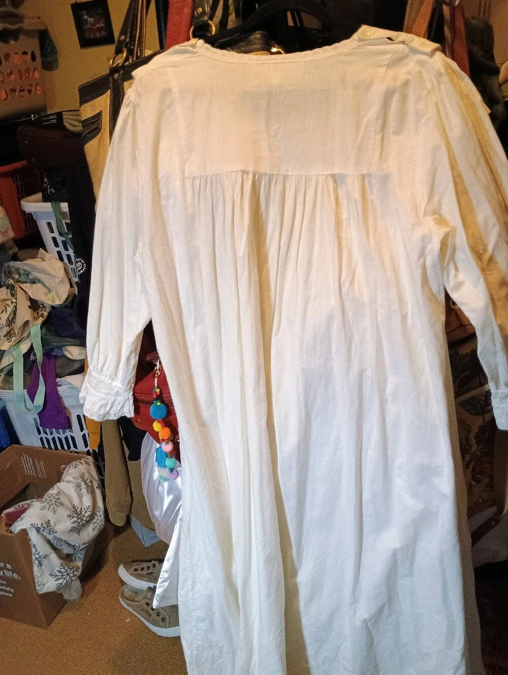 Vintage Cottage Core Victorian Classics by Nancy Charlot White Cotton Nightgown